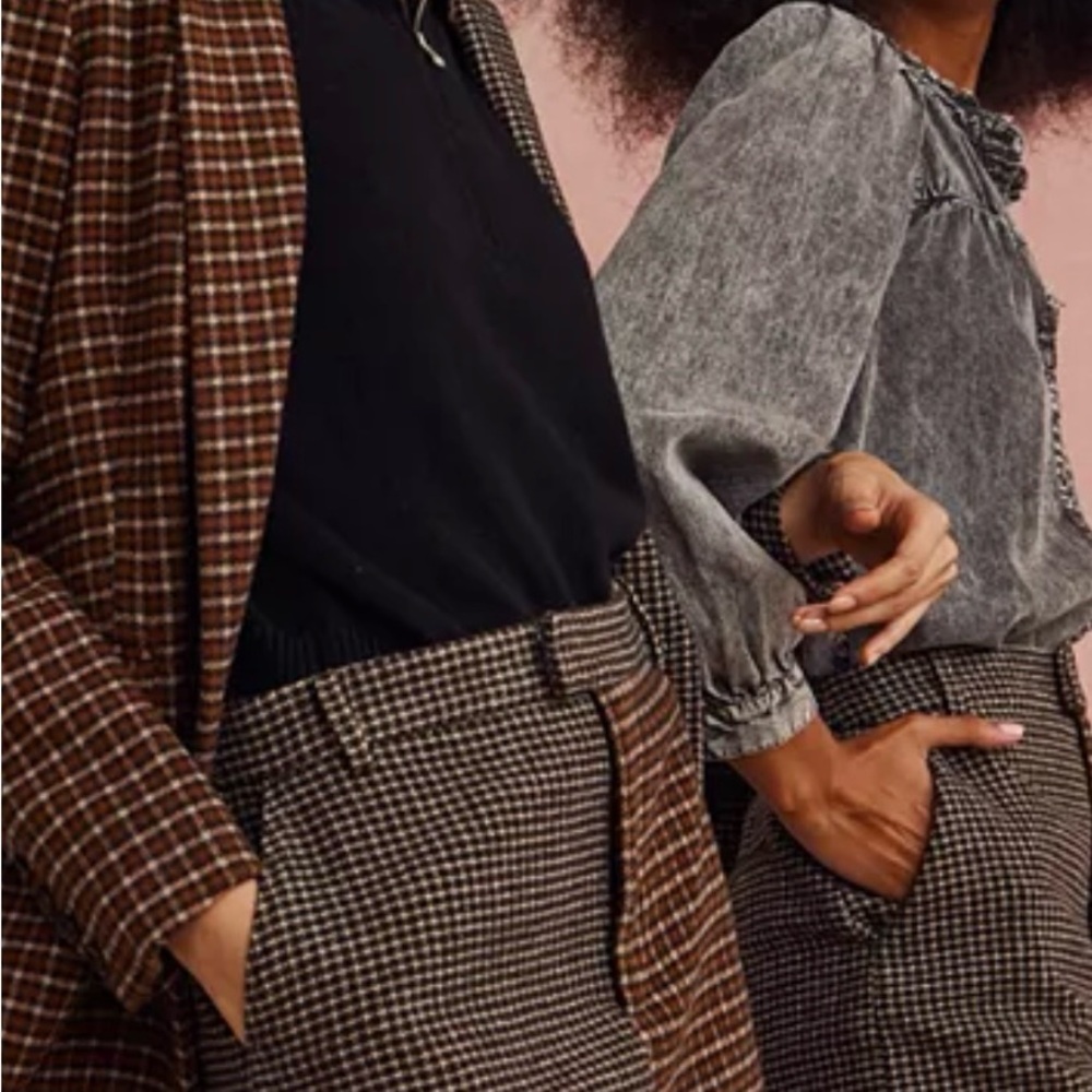 Rails Brown and Black Blazer with Houndstooth Pattern - Picture 3 of 9